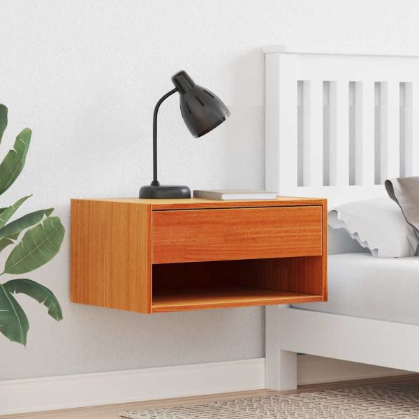 Нощно шкафче 2 pcs Кафяво с восъчно покритие 50 x 32,5 x 24 см