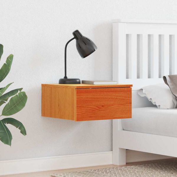 Нощно шкафче 2 pcs Кафяво с восъчно покритие 37 x 35 x 18,5 см