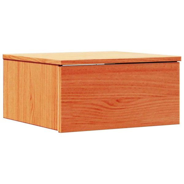 Нощно шкафче 2 pcs Кафяво с восъчно покритие 37 x 35 x 18,5 см