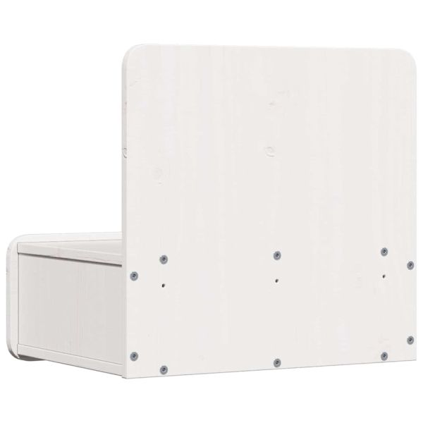 Нощно шкафче 2 pcs Бяло 44 x 32,5 x 40 см Борово дърво масив