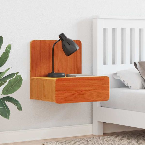 Нощно шкафче 2 pcs Кафяво с восъчно покритие 44 x 32,5 x 40 см