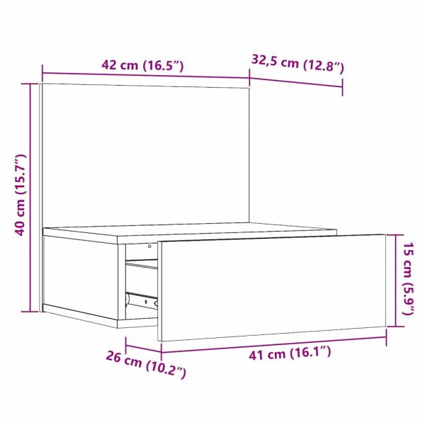 Нощно шкафче Кафяво 42 x 32,5 x 40 см Борово дърво масив