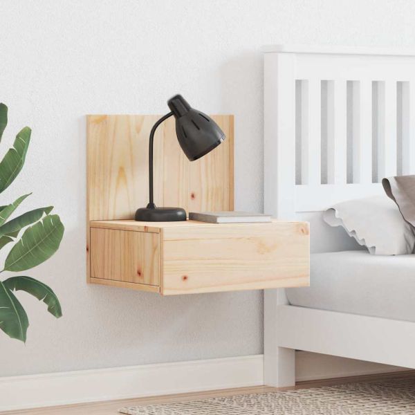 Нощно шкафче 2 pcs Кафяво 42 x 32,5 x 40 см Борово дърво масив