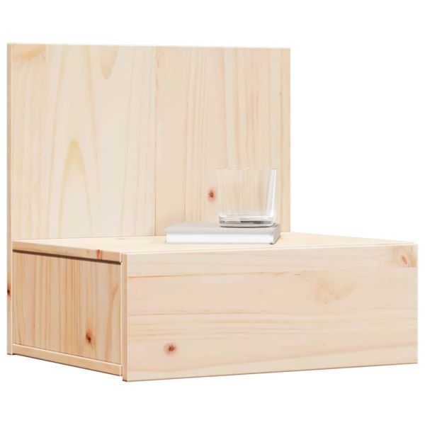 Нощно шкафче 2 pcs Кафяво 42 x 32,5 x 40 см Борово дърво масив