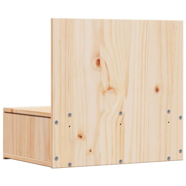 Нощно шкафче 2 pcs Кафяво 42 x 32,5 x 40 см Борово дърво масив