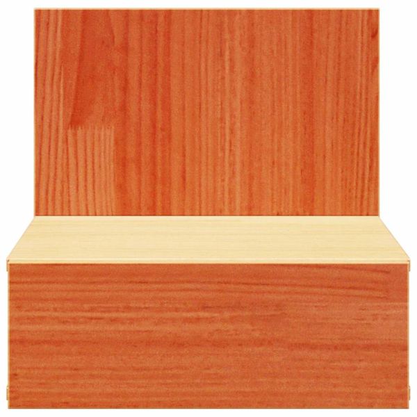 Нощно шкафче 2 pcs Кафяво с восъчно покритие 42 x 32,5 x 40 см