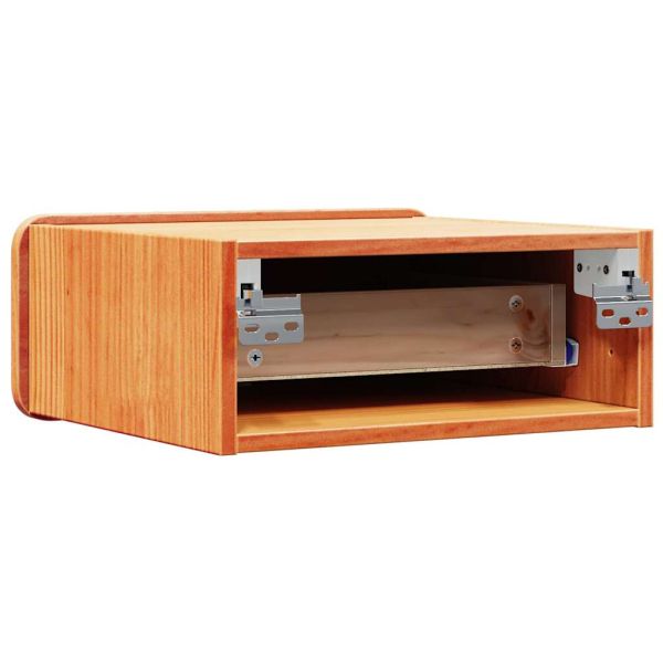 Нощно шкафче Кафяво с восъчно покритие 39 x 34 x 16,5 см