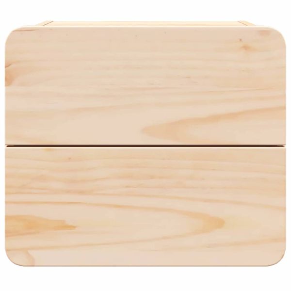 Нощно шкафче Кафяво 39 x 34 x 33 см Масивно дърво бор