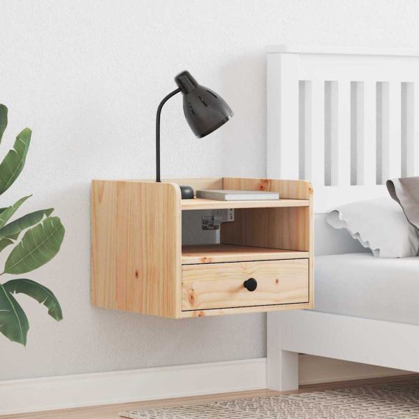 Нощно шкафче 2 pcs Кафяво 38 x 36 x 29,5 см Борово дърво масив