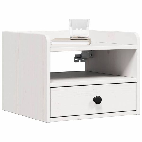 Нощно шкафче 2 pcs Бяло 38 x 36 x 29,5 см Борово дърво масив