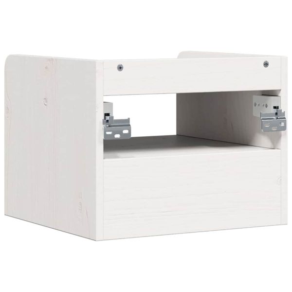 Нощно шкафче 2 pcs Бяло 38 x 36 x 29,5 см Борово дърво масив