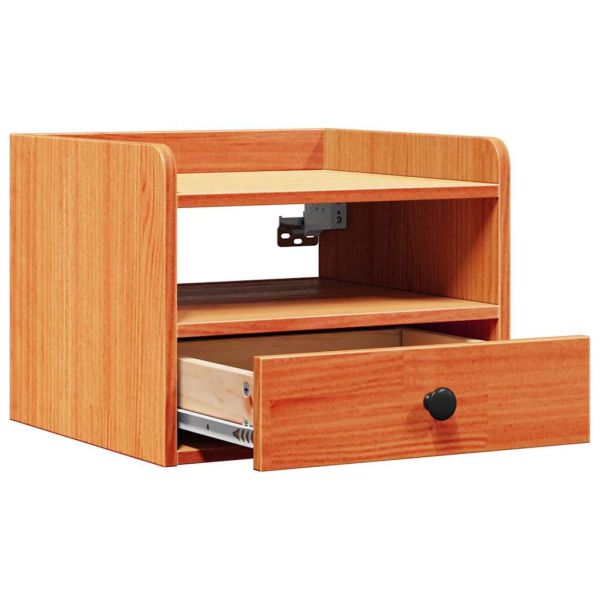 Нощно шкафче 2 pcs Кафяво с восъчно покритие 38 x 36 x 29,5 см