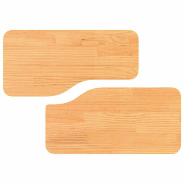 Масичка за кафе 2 pcs Кафяво с восъчно покритие