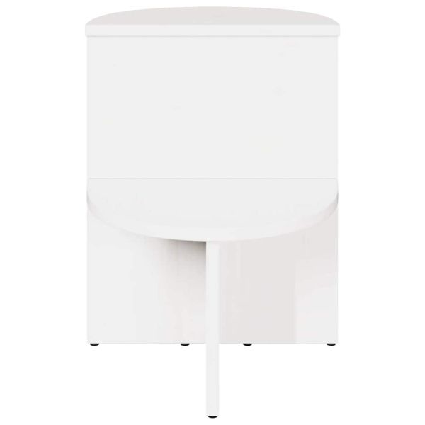 Масичка за кафе Бяло 50 x 40 x 50 см Борово дърво масив