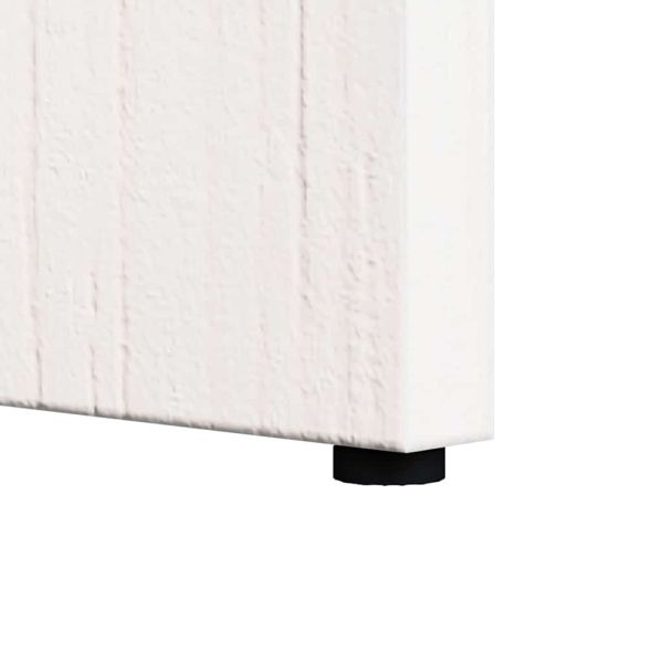 Масичка за кафе Бяло 50 x 40 x 50 см Борово дърво масив