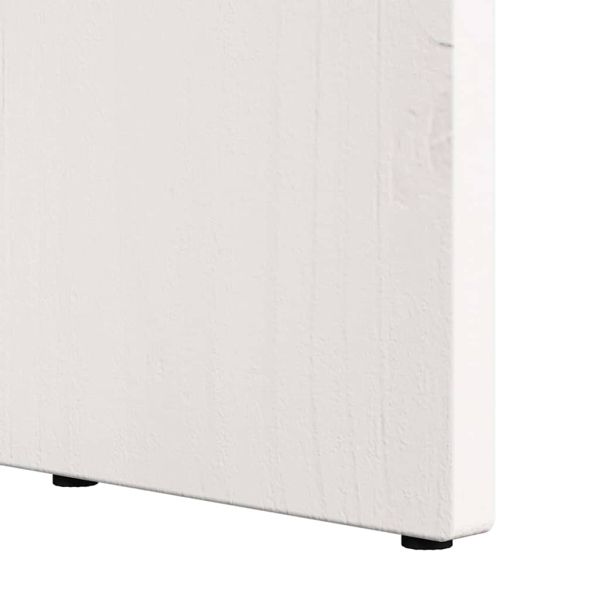 Масичка за кафе Бяло 50 x 50 x 35 cm Борово дърво масив