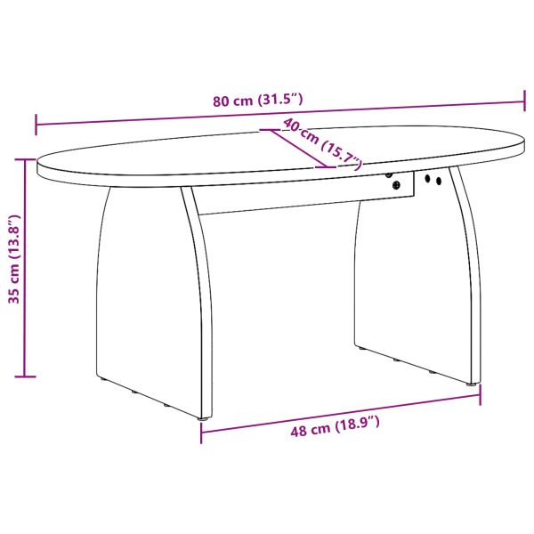 Масичка за кафе Кафяво 80 x 40 x 35 cm Солидно борово дърво
