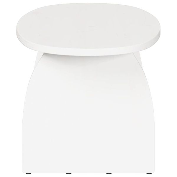 Масичка за кафе Бяло 80 x 40 x 35 cm Солидно борово дърво