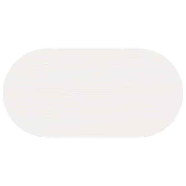 Масичка за кафе Бяло 80 x 39,5 x 35 см Масивна борова дървесина