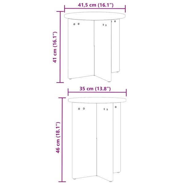 Масичка за кафе 2 pcs Кафяво с восъчно покритие