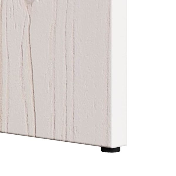 Масичка за кафе 2 pcs Бяло Масивна борова дървесина