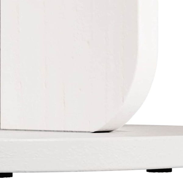 Масичка за кафе Бяло 39,5 х 39,5 х 53,5 см Борово дърво масив