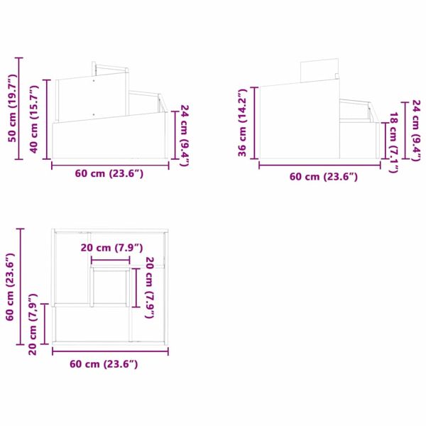 Градинска саксия Сребрист 60 x 60 x 50 см Неръждаема стомана