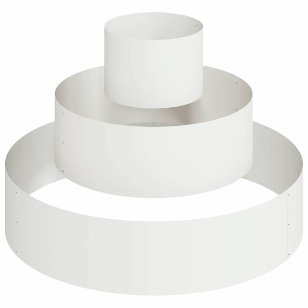 Градинска саксия Бяло 90 x 90 x 20 см Студено валцована стомана