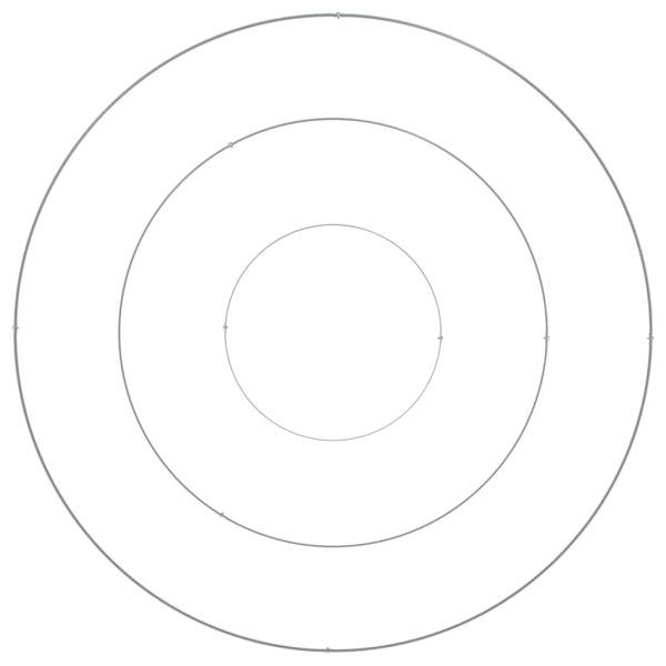 Градинска саксия Сребрист 120 x 120 x 20 см