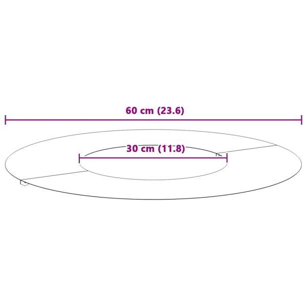 подходяща за плоски дървени халки 5 pcs Черно Ø30 / 60 см Стомана