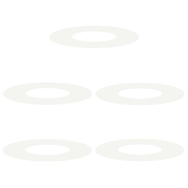 подходяща за плоски дървени халки 5 pcs Бяло Ø30 / 60 см Стомана