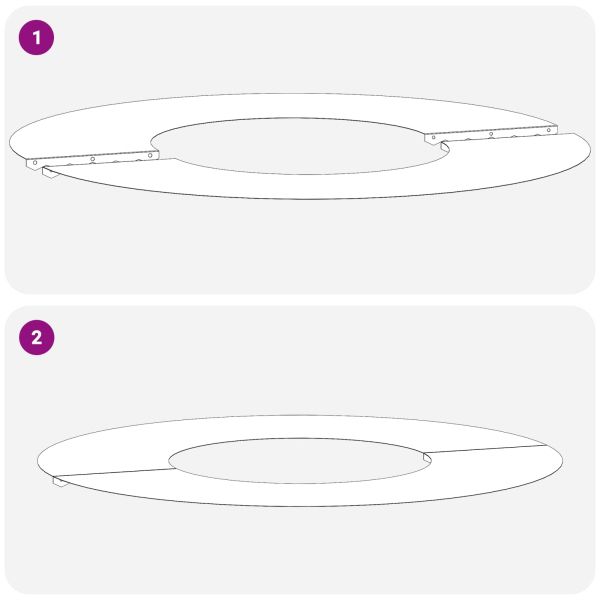 подходяща за плоски дървени халки Кафяво Ø30 / 60 см