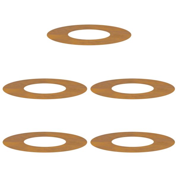 подходяща за плоски дървени халки 5 pcs Кафяво Ø30 / 60 см