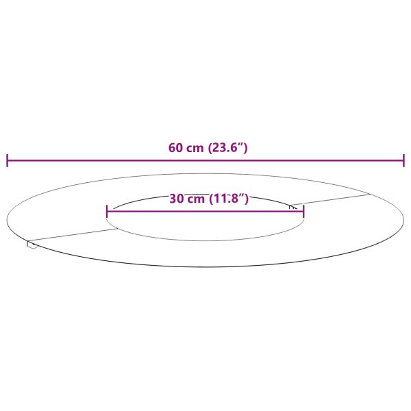 подходяща за плоски дървени халки 5 pcs Кафяво Ø30 / 60 см