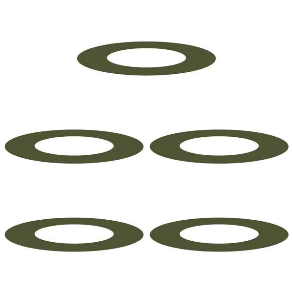 подходяща за плоски дървени халки 5 pcs Маслиненозелен