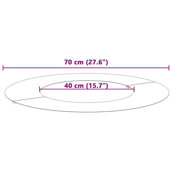 подходяща за плоски дървени халки 5 pcs Сребрист Ø40 / 70 см