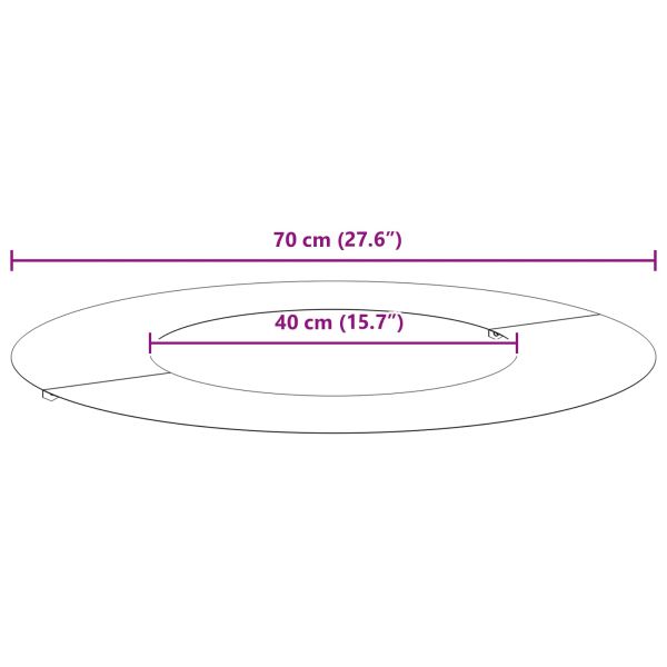 подходяща за плоски дървени халки 5 pcs Кафяво Ø40 / 70 см