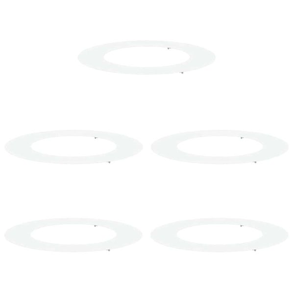 подходяща за плоски дървени халки 5 pcs Бяло Ø50 / 80 см Стомана