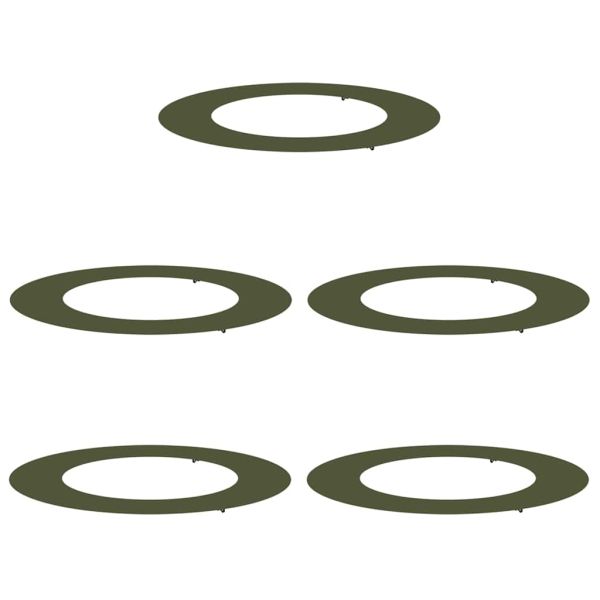 подходяща за плоски дървени халки 5 pcs Маслиненозелен