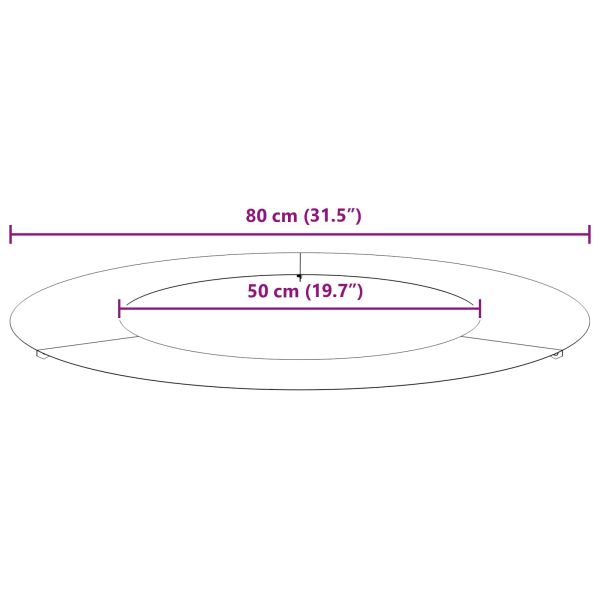 подходяща за плоски дървени халки 5 pcs Кафяво Ø50 / 80 см
