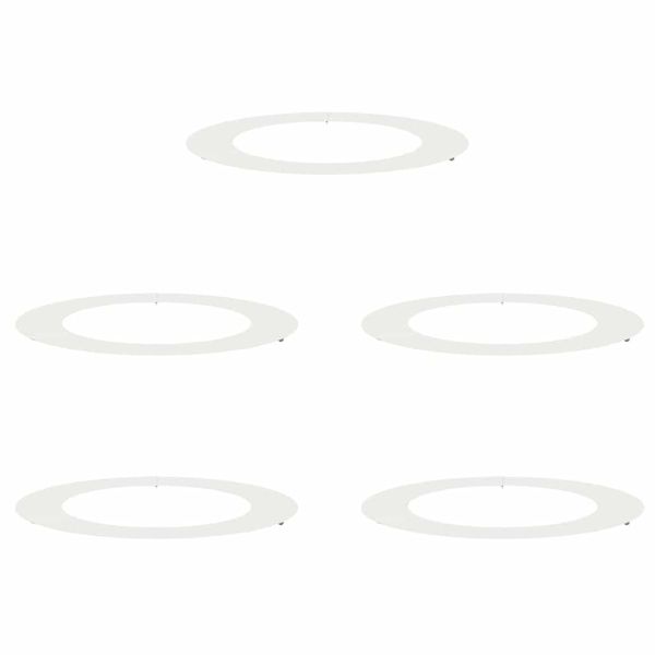 подходяща за плоски дървени халки 5 pcs Бяло Ø60 / 90 см Стомана