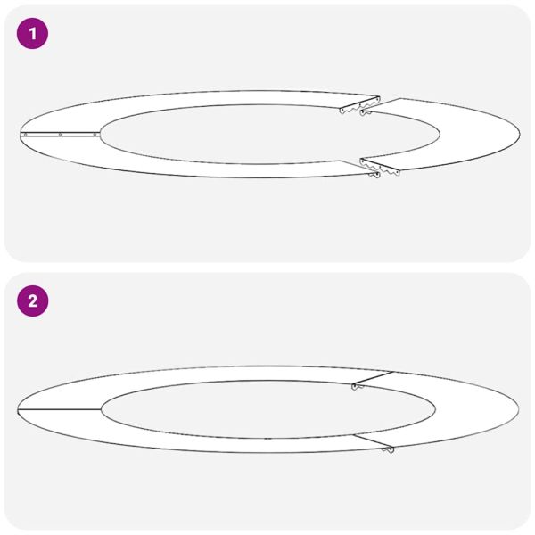подходяща за плоски дървени халки Маслиненозелен Ø60 / 90 см