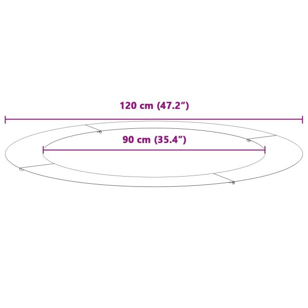 подходяща за плоски дървени халки 5 pcs Кафяво Ø60 / 90 см