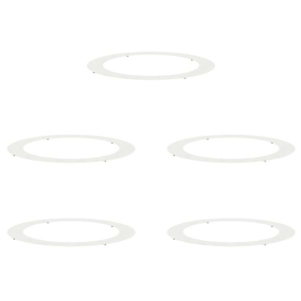 подходяща за плоски дървени халки 5 pcs Бяло Ø90 / 120 см Стомана