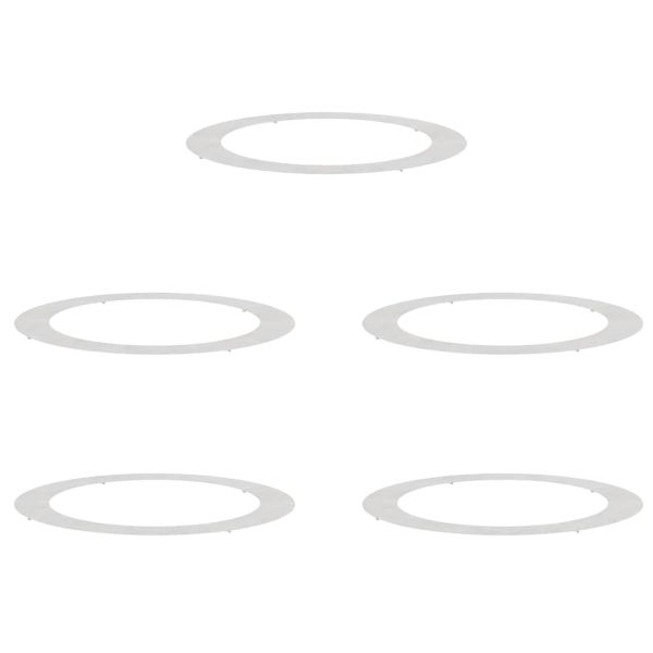 подходяща за плоски дървени халки 5 pcs Сребрист Ø90 / 120 см