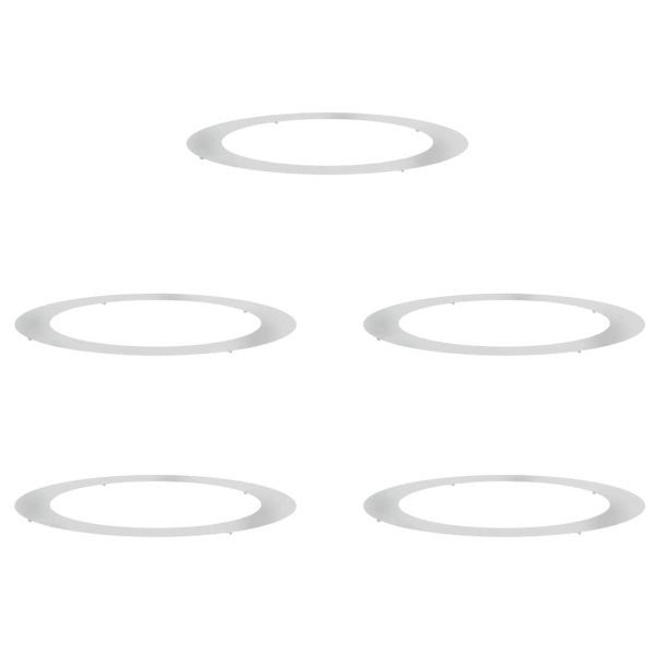 подходяща за плоски дървени халки 5 pcs Сребрист Ø90 / 120 см