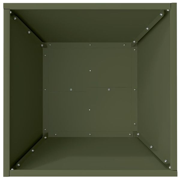 Градинска саксия 5 pcs Маслинено зелено 40 x 40 x 15 см