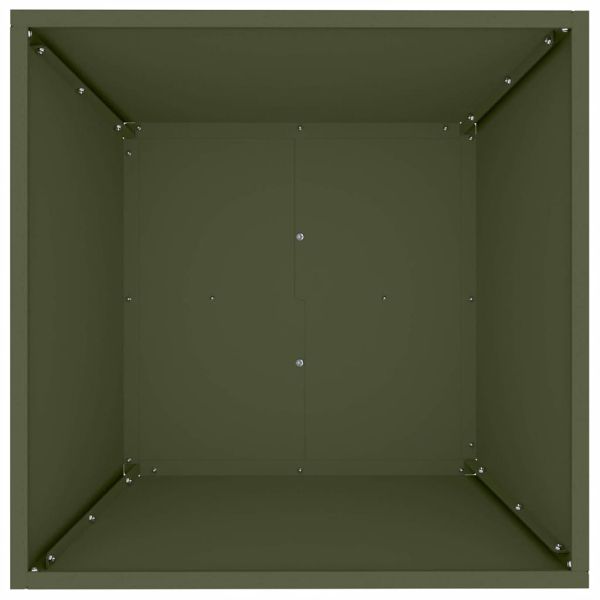 Градинска саксия Маслинено зелено 50 x 50 x 15 см