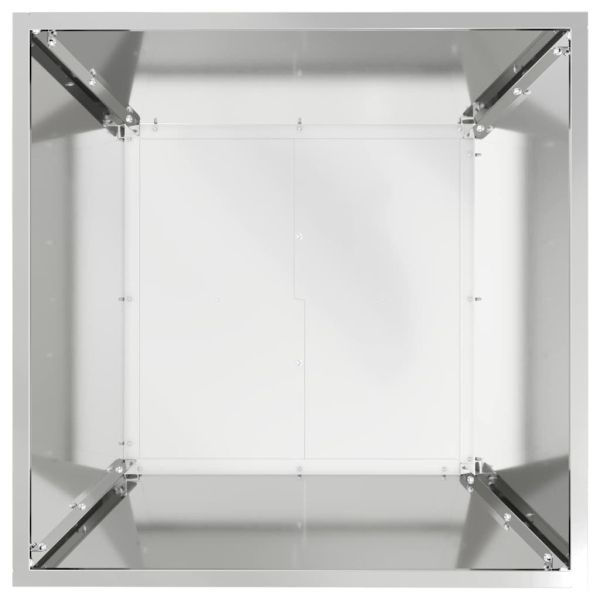 Градинска саксия 5 pcs Сребрист 50 x 50 x 15 см