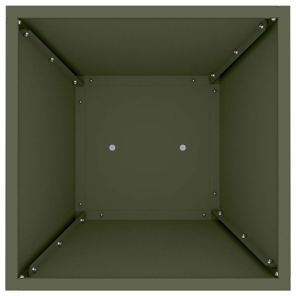 Саксия с колона 2 pcs Маслинено 35 x 35 x 73 см